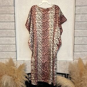 B Line pink, and animal design long dress size XL